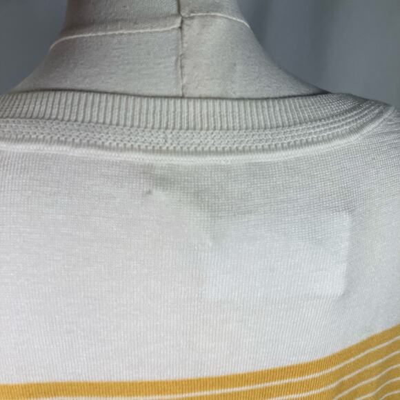 Caslon Yellow White Stripe Tunic Sweater Size S Lightweight Long Sleeve New - Picture 7 of 16